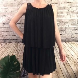 ‼️Get LAUD Black Basanti Jersey Knit Tier Dress S